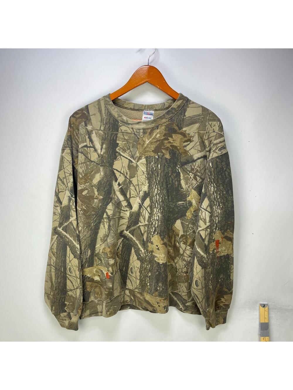 Vintage 90s Jerzees Realtree Camo Crewneck Sweatshirt XL